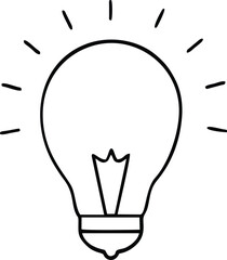 Idea icon symbol vector image, illustration of creative light concept design