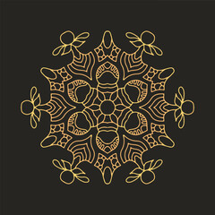 luxury gold ornamental floral mandala design background
