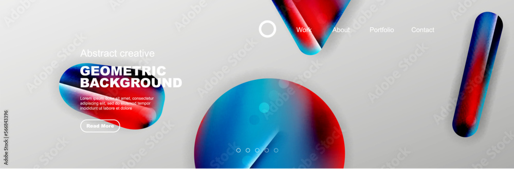 Wall mural abstract background for your landing page design. web page for website or mobile app wallpaper