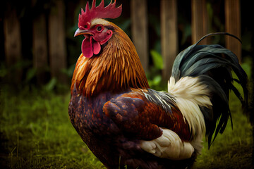 rooster in the farm