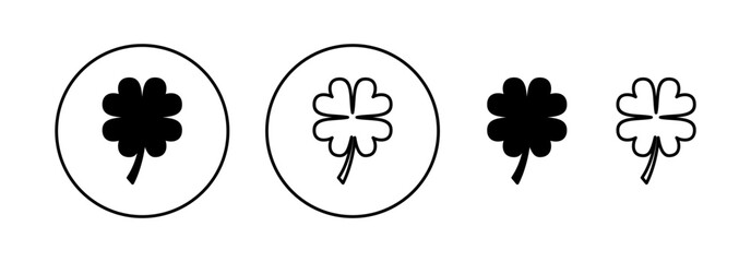 Clover icon vector for web and mobile app. clover sign and symbol. four leaf clover icon.
