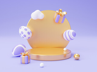 easter egg podium arch 3d render