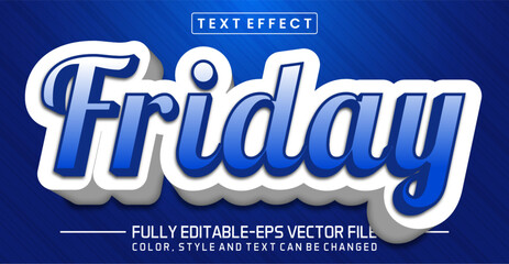 Friday text editable style effect