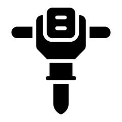 jackhammer glyph icon