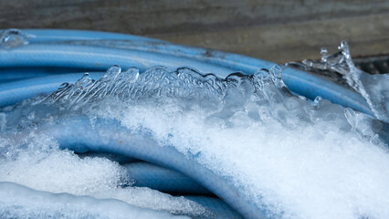 凍り付いたホース アップ