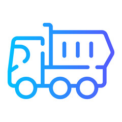 dump truck gradient icon