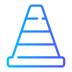 traffic cone gradient icon