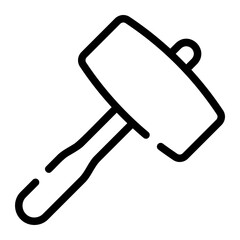 mallet line icon