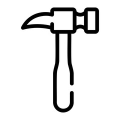 hammer line icon