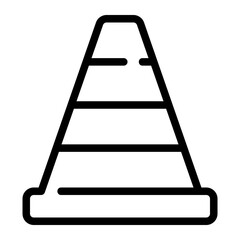 traffic cone line icon