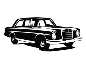 Fototapeta premium luxury vintage car logo isolated on white background side view. best for badge, emblem, icon. vector illustration available in eps 10.