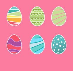 set of easter eggs