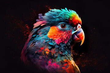 Fototapeta premium rainbow lorikeet parrot