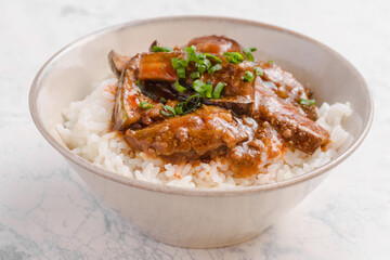 マーボー茄子丼