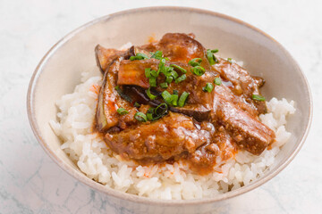 マーボー茄子丼