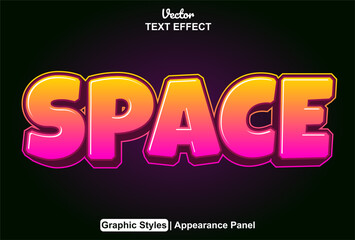 space text effect with graphic style and editable.