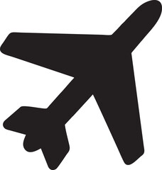 airplane icon symbol in a black image, flight illustration vector image