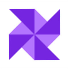 Purple Flat Origami