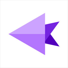 Purple Flat Origami