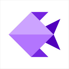 Purple Flat Origami