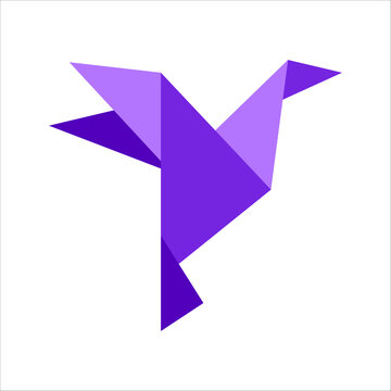 Purple Flat Origami