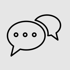  Chat icon. Voice speech bubble vector icon. Messages icon trendy style illustration on white background