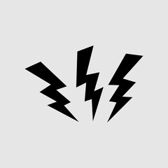  Lightning bolt icon. Lightning, electric power vector logo trendy style illustration on white background..eps