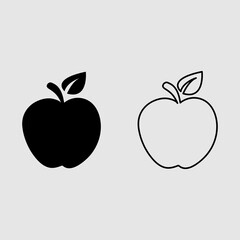 Apple vector icon. Apple fruit illustration icon.Web design vector logo trendy style illustration on white background..eps