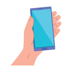hand with smartphone technology