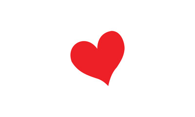 Fototapeta premium Red heart icon, love icon vector illustration