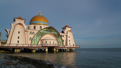 Mosque|Masjid Selat Melaka|Pulau Melaka|馬六甲海峽清真寺