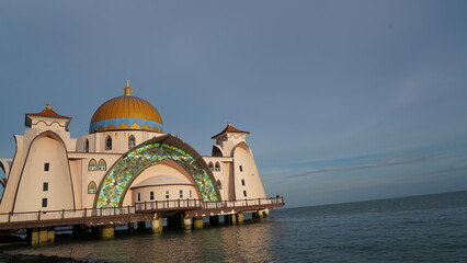 Mosque|Masjid Selat Melaka|Pulau Melaka|馬六甲海峽清真寺