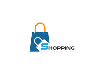 Shopping center logo template design vector. shopping logo design.