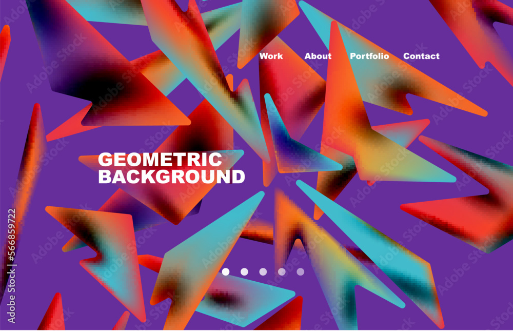 Wall mural broken pieces abstract background. trendy background for your landing page design, concept of web pa