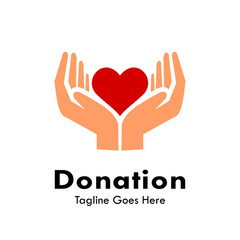 Fototapeta premium Donation logo template illustration