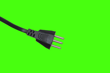 power plug electrical outlet isolated on transparent background chroma key ideal for editing and clipping