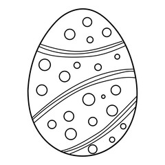 Sketch of Easter egg on white background