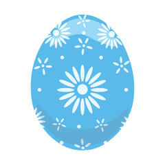 Painted Easter egg on white background