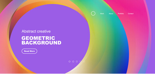 Round shapes, circles and rings composition. Business or technology design for wallpaper, banner, background, landing page, wall art, invitation, prints