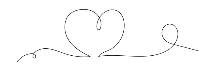 Drawn heart on white background. Valentine's Day celebration