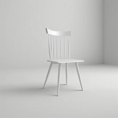 chair blank template mockup isolated on a white background Generative Ai
