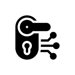 smart lock glyph icon