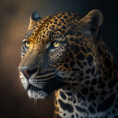 Obraz na płótnie Canvas close up portrait of a Jaguar