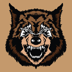 wolf head vector illustration