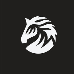 horse head symbol with in circular style