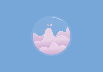 illustration of a bubble liquid background