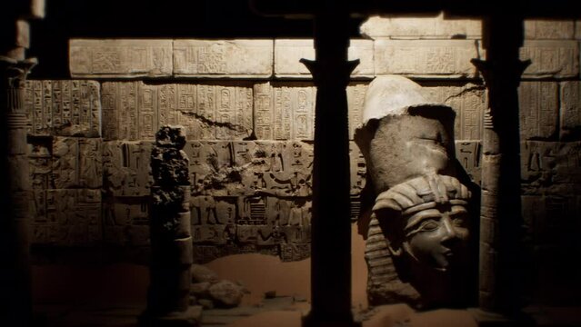 Ancient Egypt Statue And Statue 3D Video Animation