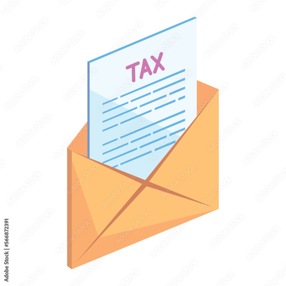 Canvas Prints tax document in envelope