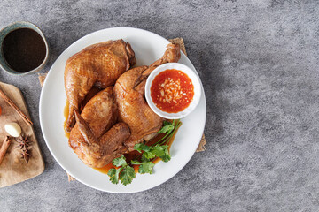 Boiled Chicken with Fish Sauce.