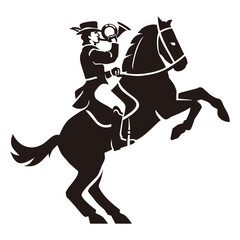 silhouette of a horse and rider